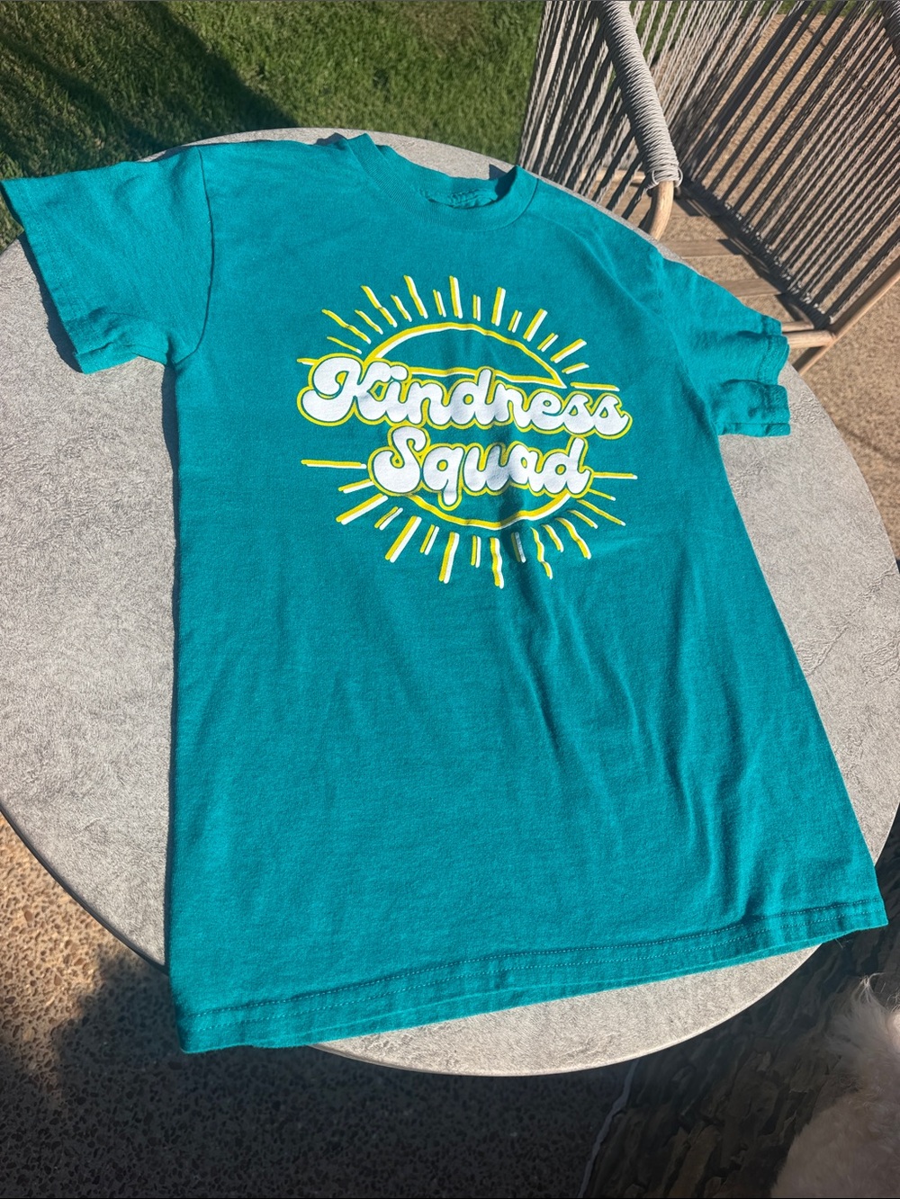 Gildan Heavy Cotton Kindness Squad Teal Graphic Kids T-Shirt